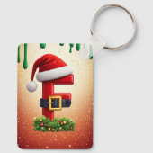 Kerstbrief F Met Kerstkrans Accent 🎅 Sleutelhanger (Achterkant)