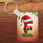 Kerstbrief F Met Kerstkrans Accent 🎅 Sleutelhanger (Voorkant)