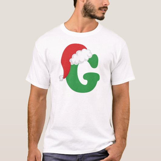 Kerstbrief G-alfabet T-shirt (Voorkant)