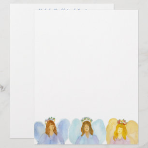 Kerstbrief Hark de Herald Angels zingen Briefhoofd