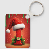 Kerstbrief I Met Kerstornamentstijl 🎄 Sleutelhanger (Achterkant)