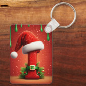 Kerstbrief I Met Kerstornamentstijl 🎄 Sleutelhanger (Achterkant)