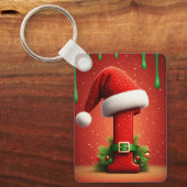 Kerstbrief I Met Kerstornamentstijl 🎄 Sleutelhanger (Voorkant)