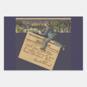  kerstbrief inpakpapier vel (Voorkant)