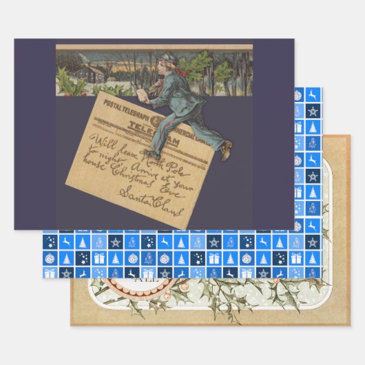  kerstbrief inpakpapier vel (Set)