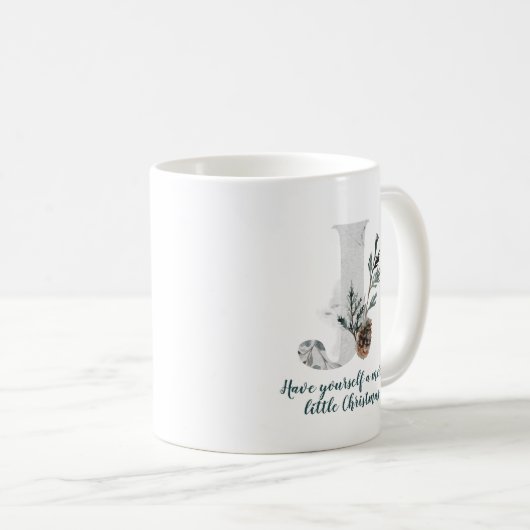 Kerstbrief J Alphabet Coffee Mok (Voorkant rechts)