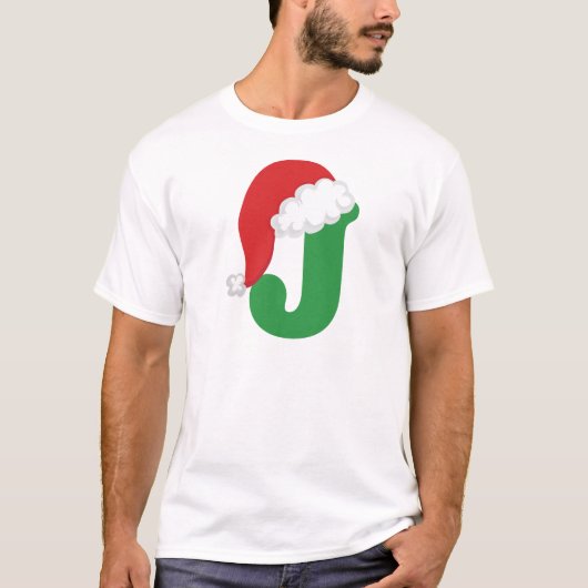 Kerstbrief J Alphabet T-shirt (Voorkant)