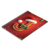 Kerstbrief J Monogram Vakantieslinger 🎅 Notitieboek (Linkerzijde)