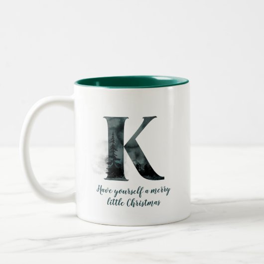Kerstbrief K Alphabet Coffee Mok (Links)