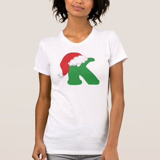 Kerstbrief K Alphabet Shirt (Voorkant)