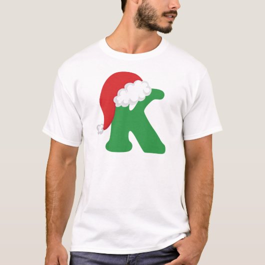 Kerstbrief K Alphabet Shirt (Voorkant)
