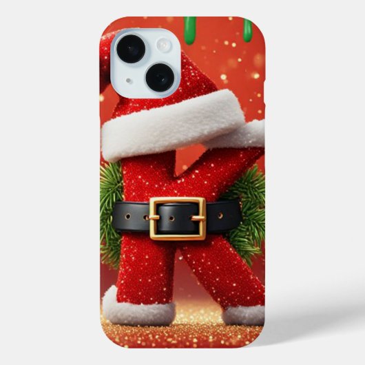 Kerstbrief K Met Dennenkrans Kerstglans 🎅 Case-Mate iPhone Case (Achterkant)
