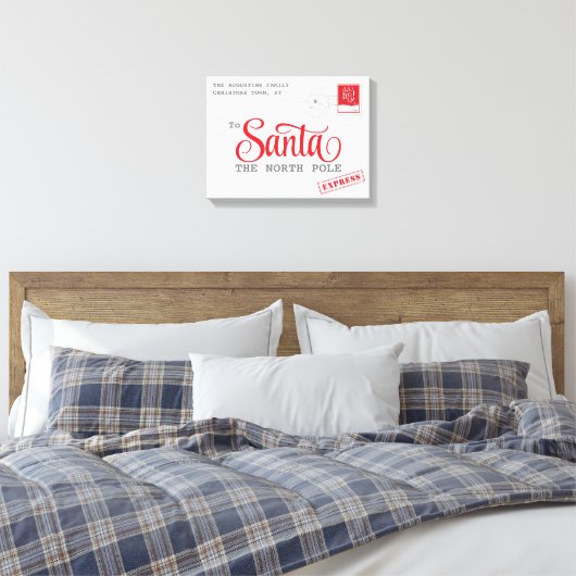 Kerstbrief Kerstmis Canvas Home Decor (Insitu (Slaapkamer))
