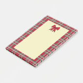 Kerstbrief Kerststationery Papier met Schotse Ruit Post-it® Notes (Schuin)