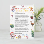 Kerstbrief Kerstvakantie Kaart (Staand voorkant)