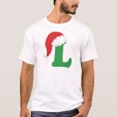 kerstbrief L-alfabet T-shirt (Voorkant)