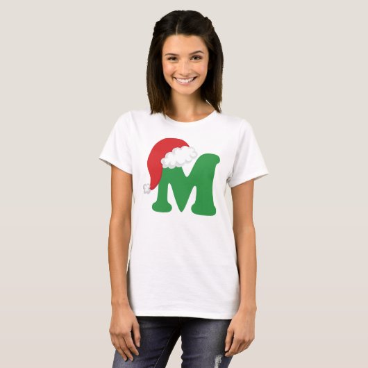 Kerstbrief M-alfabet T-shirt (Voorkant volledig)