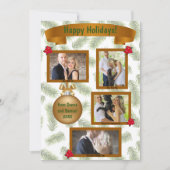 Kerstbrief met foto - Dennentakken Feestdagenkaart (Voorkant)