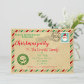 kerstbrief met kerstfeest en kerstfeest kaart (Staand voorkant)