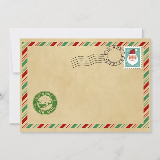 kerstbrief met kerstfeest en kerstfeest kaart (Achterkant)