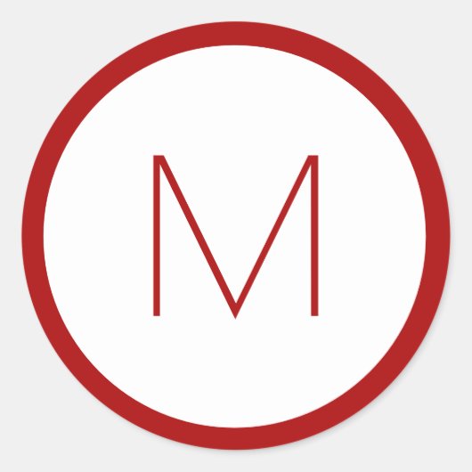 kerstbrief met minimalistische feestdag ronde sticker (Voorkant)