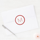 kerstbrief met minimalistische feestdag ronde sticker (Envelop)