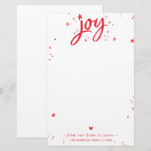 KERSTBRIEF modern handgeschreven script vrolijk ro Briefpapier (Voorkant / Achterkant)