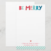 KERSTBRIEF moderne lol feestelijke typografie Briefpapier (Voorkant / Achterkant)