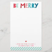 KERSTBRIEF moderne lol feestelijke typografie Briefpapier (Voorkant)