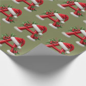 🎅 Kerstbrief Monogram Decoratie Cadeaubord 🎄 Cadeaupapier (Hoek)