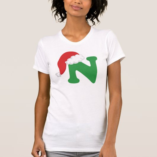 Kerstbrief N Alphabet T-shirt (Voorkant)