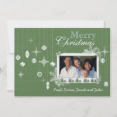 Kerstbrief op achterste kerstversieringen kaart (Voorkant)