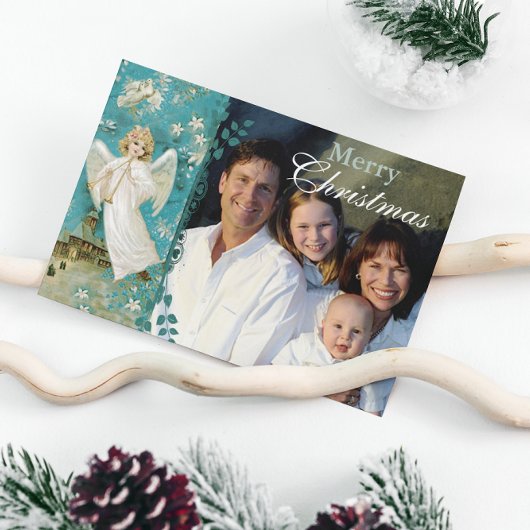 Kerstbrief op rug engel kerst Kaarten