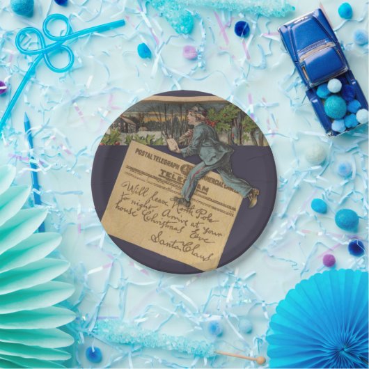  kerstbrief papieren bordje (Feest)