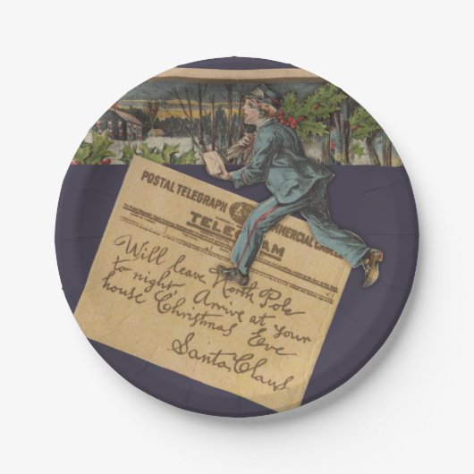  kerstbrief papieren bordje (Voorkant)