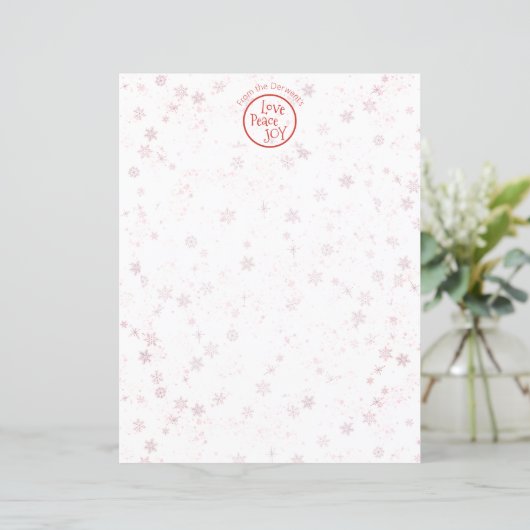 Kerstbrief Personal Holiday Love Peace Jose (Staand voorkant)