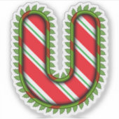 Kerstbrief R Sticker (Voorkant)