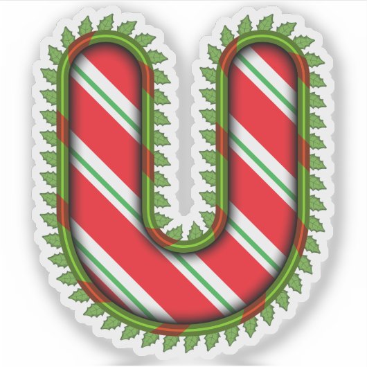 Kerstbrief R Sticker (Voorkant)