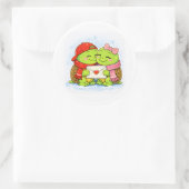 Kerstbrief Ronde Sticker (Tas)