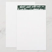 Kerstbrief Santa Holiday Green Stationery Briefpapier (Voorkant / Achterkant)