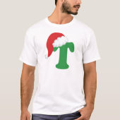 Kerstbrief T-alfabet T-shirt (Voorkant)