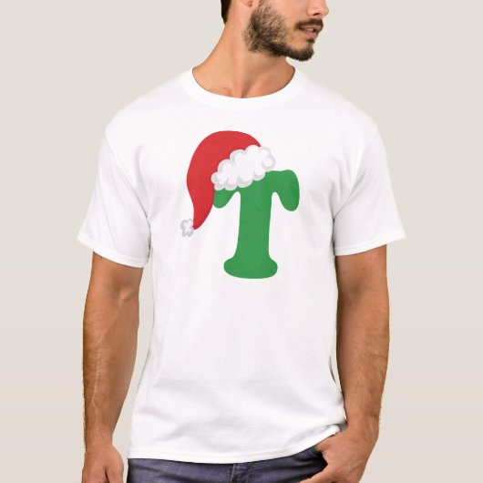Kerstbrief T-alfabet T-shirt (Voorkant)