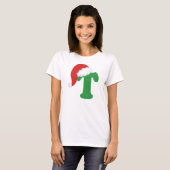 Kerstbrief T-alfabet T-shirt (Voorkant volledig)