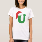 Kerstbrief U Alphabet T-shirt (Voorkant)