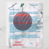 Kerstbrief van de Kerstman Rood Groen Ornament (Voorkant)