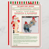 Kerstbrief van de krant Santa North Pole (Voorkant / Achterkant)