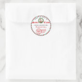 Kerstbrief van Kerstman Nice List-certificaat Ronde Sticker (Tas)