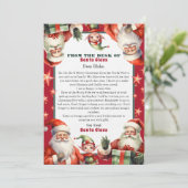 Kerstbrief van Santa en Elf Gepersonaliseerd Kaart (Staand voorkant)