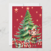 Kerstbrief van Santa en Elf Gepersonaliseerd Kaart (Achterkant)