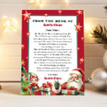 Kerstbrief van Santa en Elf Kaart<br><div class="desc">Persoonlijke brief van de Kerstman. Geef je kind dit jaar speciale,  schattige brief van de kerstman. Collectie: https://www.zazzle.com/collections/love_christmas_collection-119212194434211063</div>